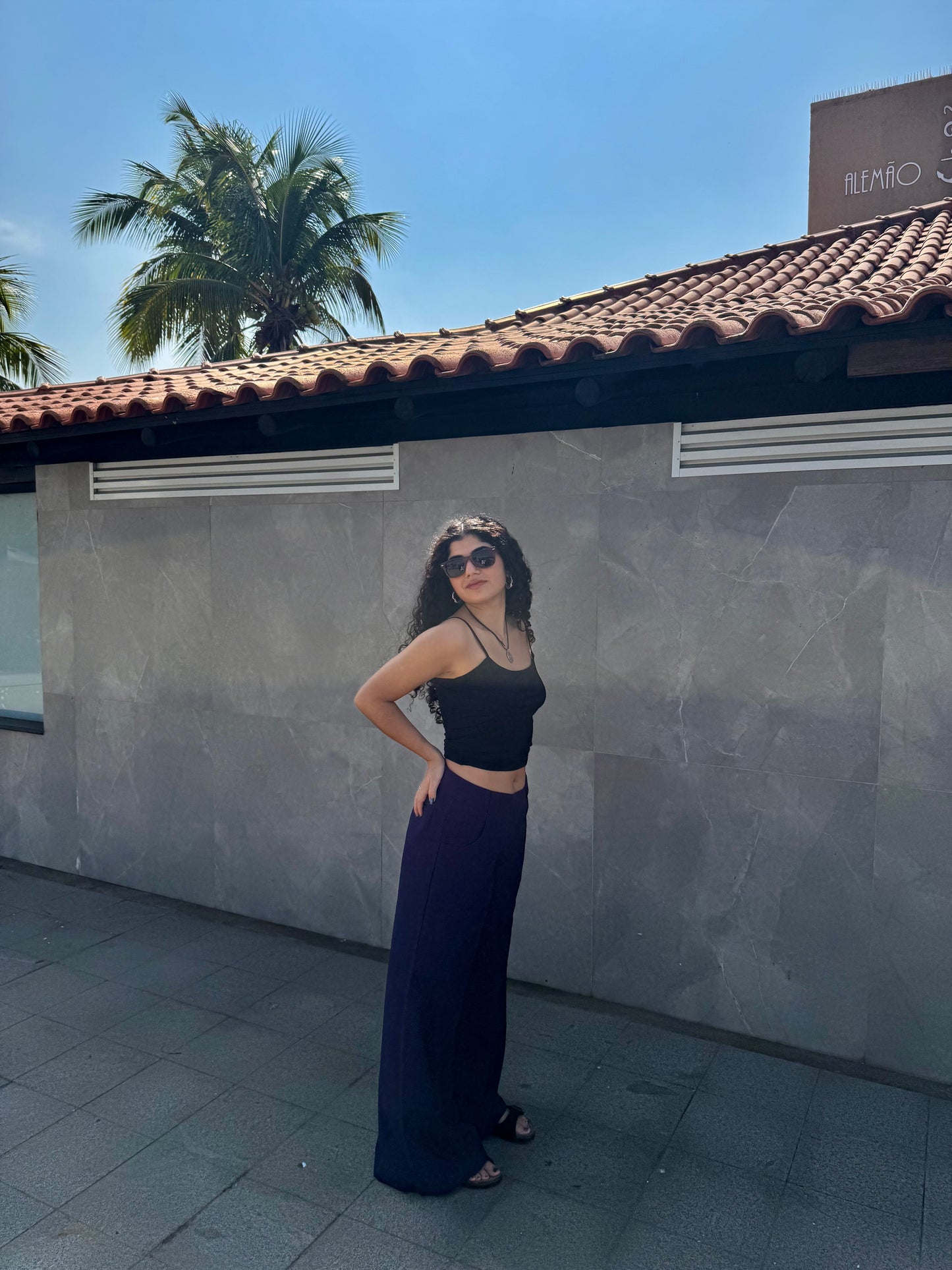 calça fatale azul blueberry