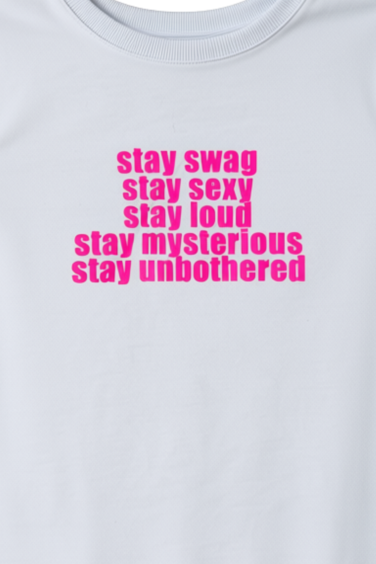 baby tee 'stay true stay you' branca