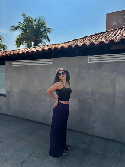 calça fatale azul blueberry