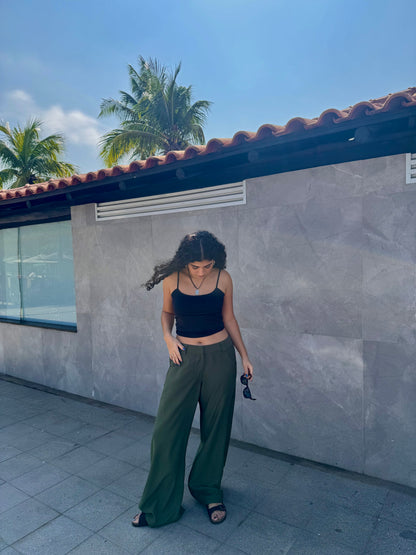 calça fatale verde deep jungle