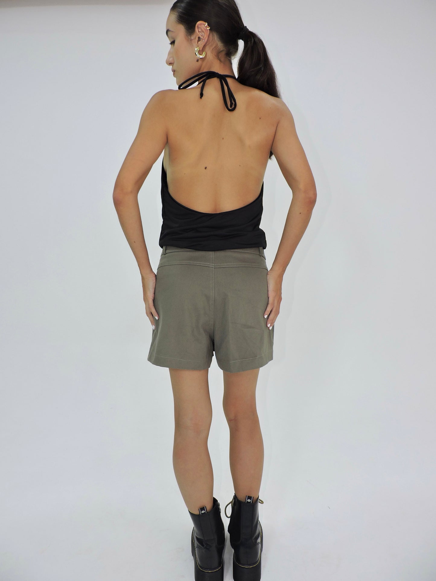 short saia cargo sarja rush oliva