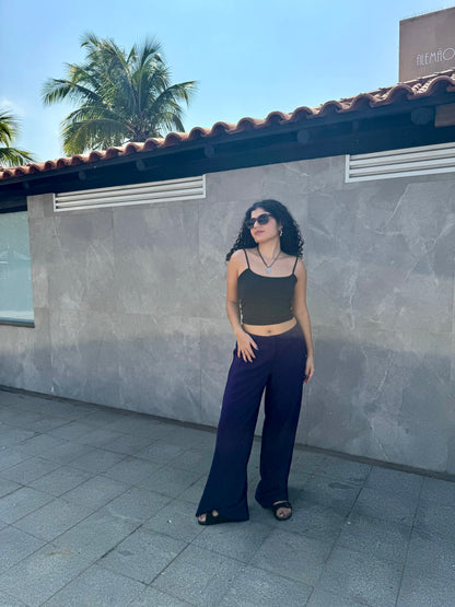 calça fatale azul blueberry