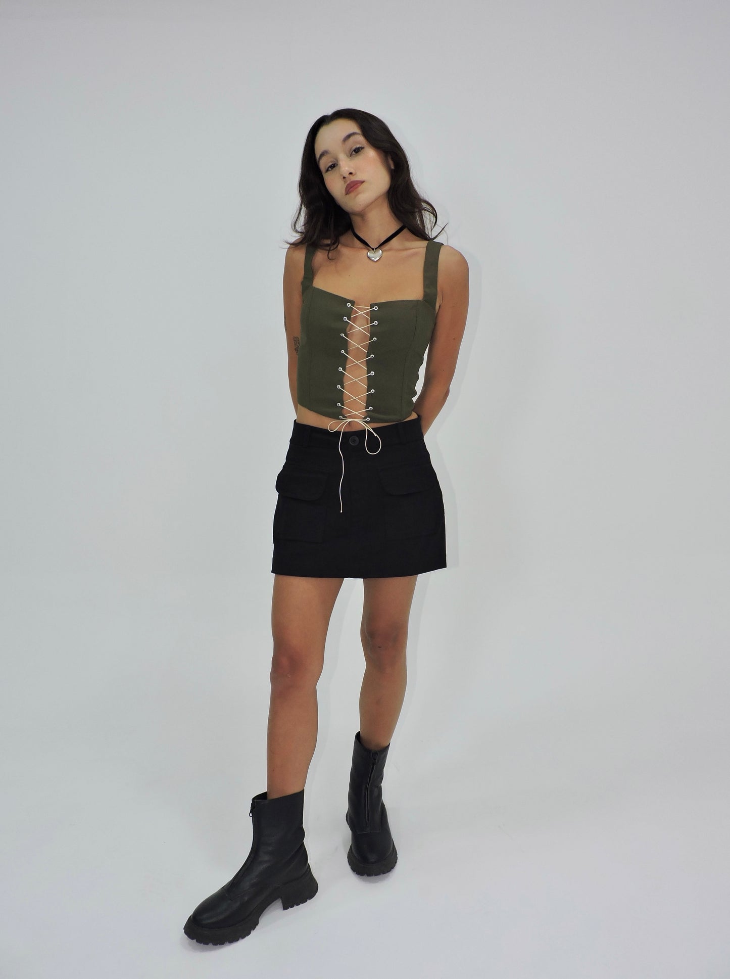 corset party girl verde deep jungle