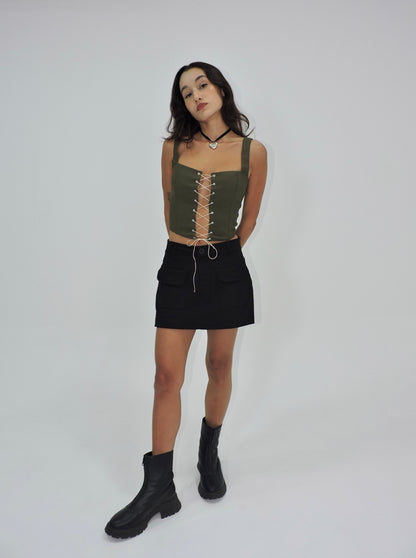 corset party girl verde deep jungle