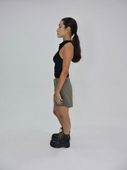 blusa tule frente única bass preto